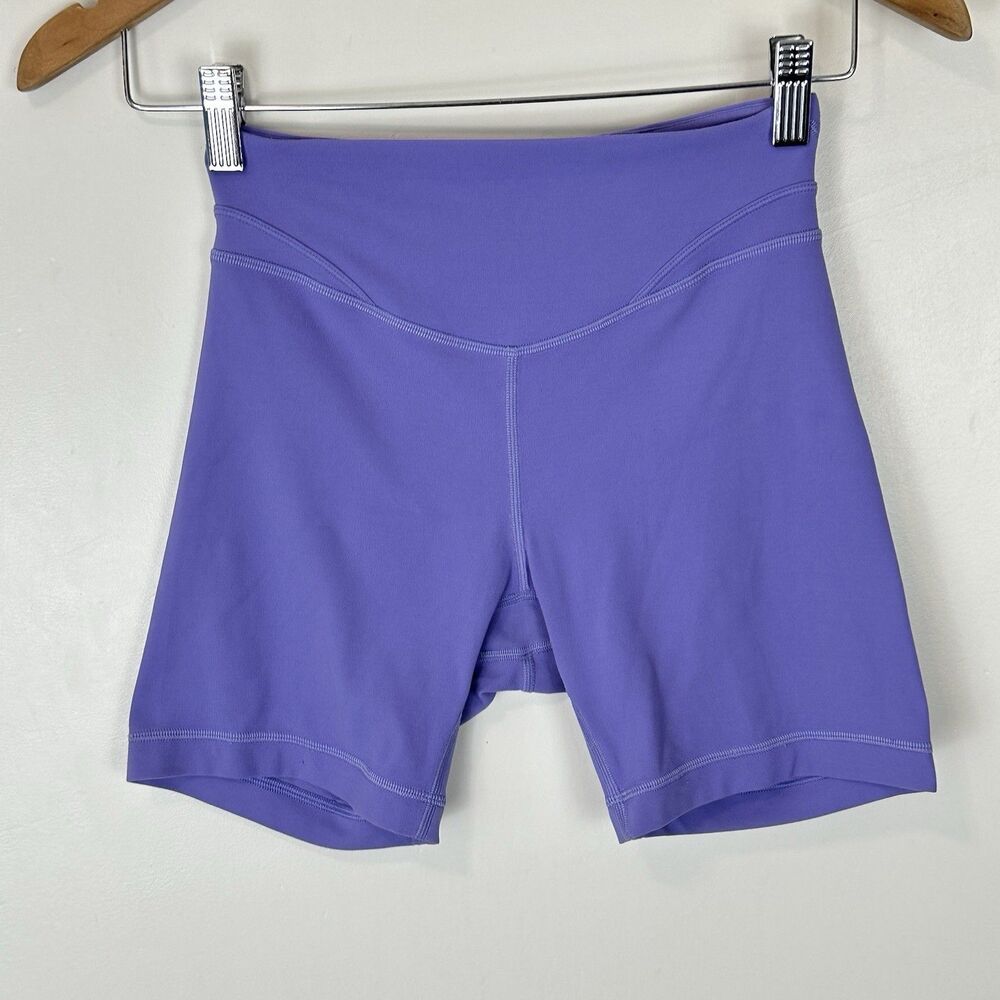 Lululemon Align Curve Seam HR Short 6" Dark Lavender Size 4 Nulu Yoga Workout